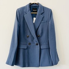 MADEWELL The Rosedale Blazer In Crepe Nighttime Sz 4