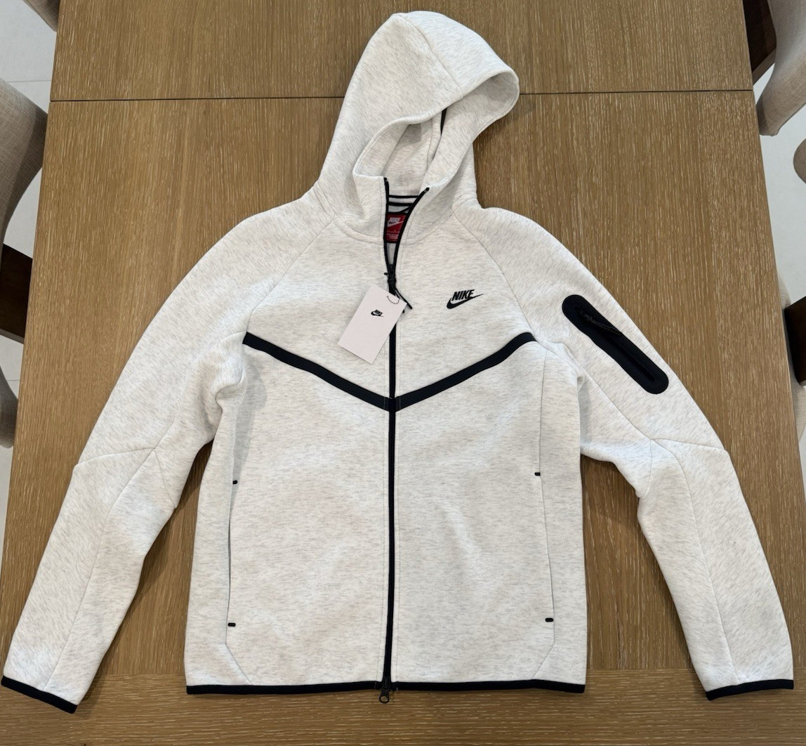 Nike Tech Fleece Windrunner Hoodie - Men's Size Multi -Birch Heather- HV0949-051