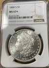 1880 S MS67+ NGC Morgan Silver Dollar Gem