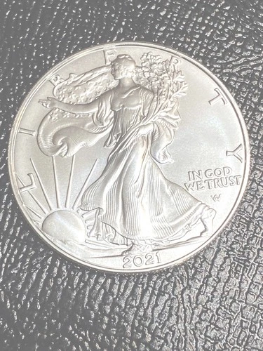 2021 American Silver Eagle 1 Troy Oz. .999 Fine One Dollar Coin BU CASED