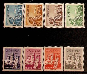 BOLIVIA Sc 414-7,C208-11 NH ISSUE OF 1960 - LOCAL LIFE - (RM26)
