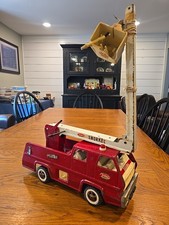 Vintage Tonka Snorkel Fire Truck 1970s Pressed Steel 18  Parts Truck