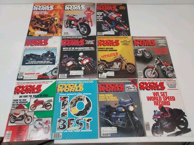Cycle World 1985 Vulcan 700 SP600 CR125R NINJA 600R CAGIVA 650 XR600R LOT (11)