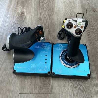 Saitek X45 Flight Simulator Throttle & Control Stick Complete UNTESTED READ