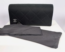 Chanel Quilted Fabric Sunglasses Eyeglasses Case and Cloth