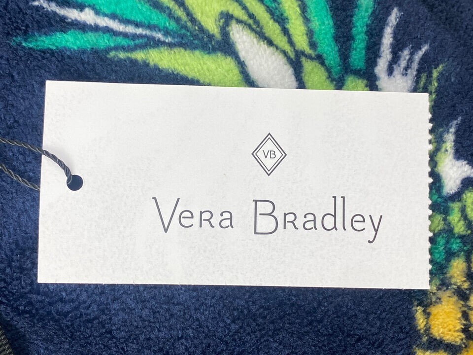 Vera Bradley 50" x 80" Plush Throw Blanket Toucan Party/ Pineapple Print NWT