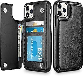 HianDier for iPhone 11 Pro Case with Card Holder Wallet Case for Women Me