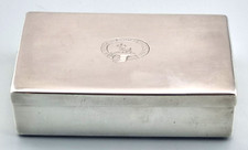 Zigarren Zigaretten Dose 925 Silber London  Wappen Dulcis Amor Patriae (P73)