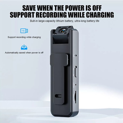 Hd Mini Police Body Camera 1080P Video Recrorder Recorder Pocket Night ~ - Photo 6/12