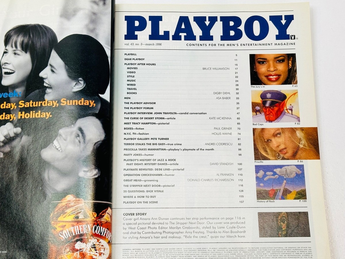 Playboy March 1996 Tracy Hampton OJ Jury Dick Vitale John