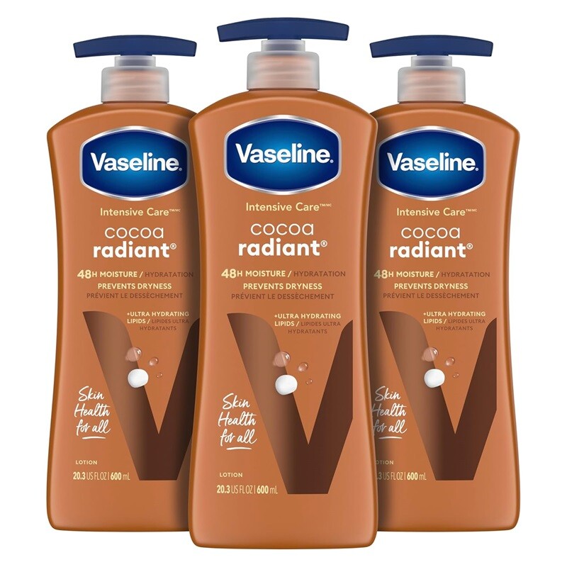 Vaseline Intensive Care Cocoa Radiant Glow Body Lotion Dry Skin