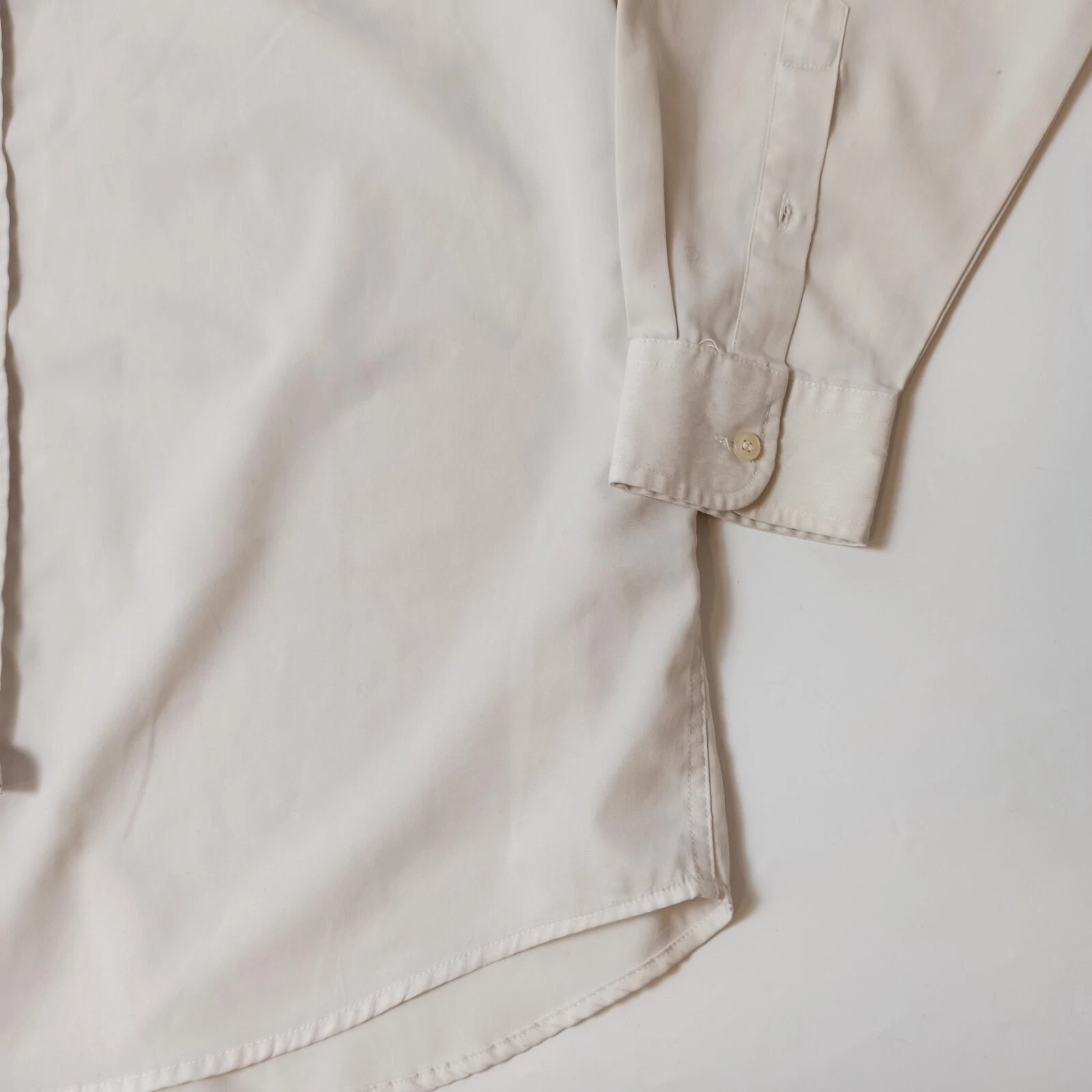 OFF WHITE Polo Ralph Lauren Uomo Vintage Camicia Abito Logo Colorato Bianco Off Taglia XL