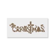 Christmas Letters Stencil - Durable  Reusable Mylar Stencils
