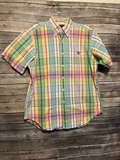 American Living Size: Large Multicolor/plaid Men s Dress Cotton Button Up Shirt