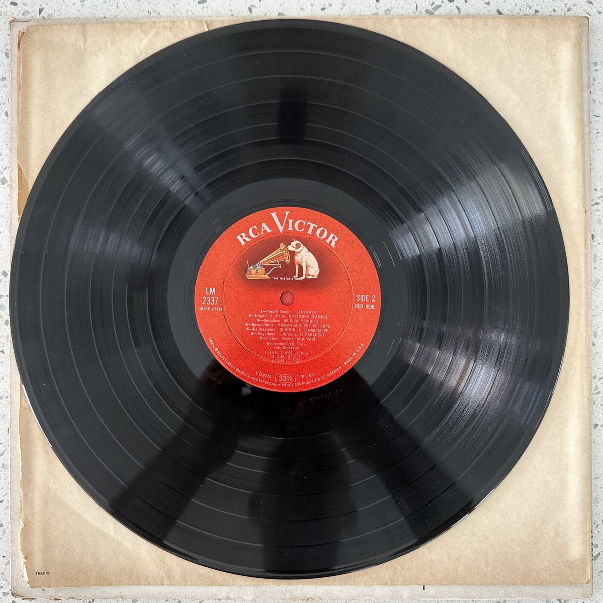 Beniamino Gigli – Beniamino Gigli - RCA Victor LM-2337 - Red Seal