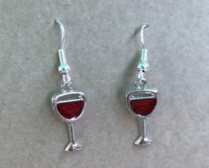 Wine Glass Earrings Red Wine Wine Bottle And Wine Glass Gifts