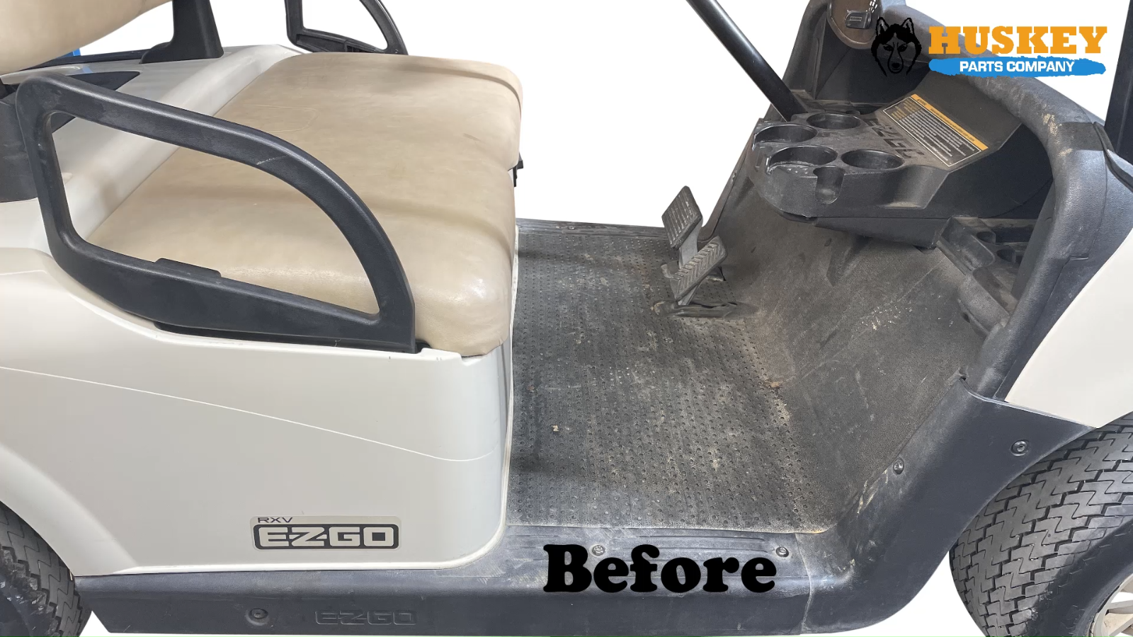 Black EZGO Golf Cart Floor Mat Full Coverage For RXV 20082022, 2Five