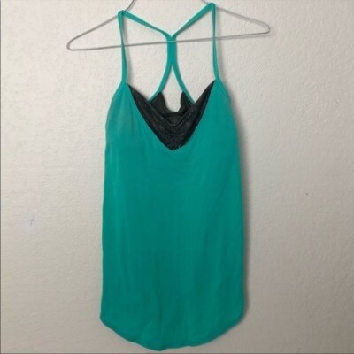 Lululemon No Limits Teal Tank W/ Built In Bra Size 4