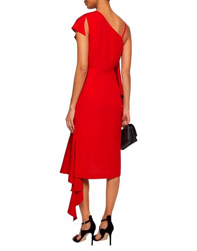 NEU GOEN J. Damen Rot Seide Asymmetrischem Ruschen Abend Cocktail Kleid S €770 - Bild 13 von 13