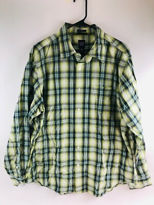 Gap Dress Shirt Men's Size Large Yellow Plaid Button Up Long Sleeve Classic Fit | eBay Gap Dress Shirt Men's Size Large Yellow Plaid Button Up Long Sleeve Classic Fit | eBay