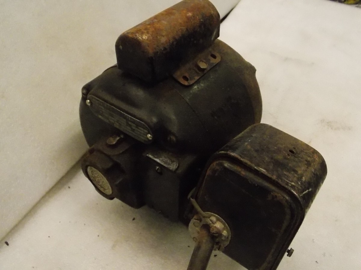 Vintage Early Antique Motor GE General Electric 1/6hp 1725rpm