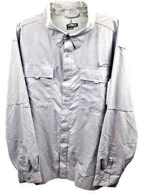 Habit Outdoors 2XL Shirt Long Sleeve Vented Fishing Hunting Outdoors UPF 40+