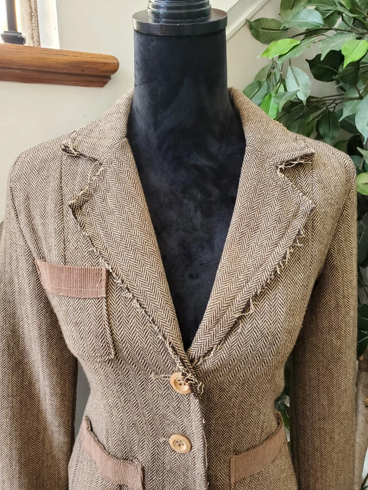 Blazer Chaqueta Informal Para Mujer Lola Beige Poliéster Un Pecho Manga Larga M Foto 3 de 4