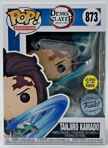 Funko Pop! Demon Slayer Tanjiro Glow SE Water Dragon Art #873 W/Protector