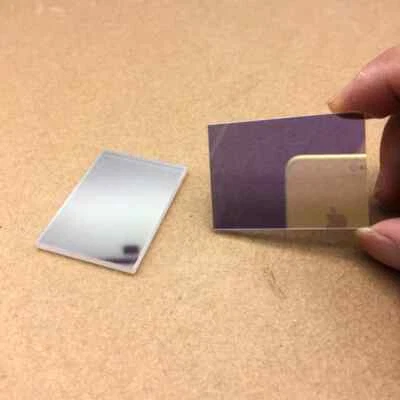 Beam Splitting Glass Plate Splitter 48*48*1.1Mm Split Ratio 50/50 Visible Light