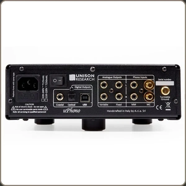 Unison Research uPhono+ (MM/MC Phono Preamp w/Vol.Control, Headphone & Digital) - Bild 2 von 2