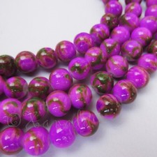 Plum Purple 8mm Wholesale Round Glass Beads G3903 - 50, 100 Or 200PCs