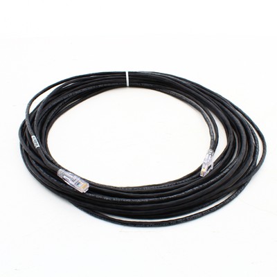 Hubbell Patch Cord Cat 5e Black 55 Ft LAN Ethernet Network Cable HC5EBK55
