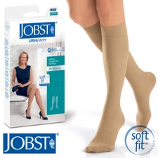 Womens Ultrasheer Compression Knee Stockings 20-30 mmhg Supports Closed Jobst 