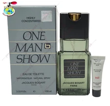 ONE MAN SHOW BYJACQUES BOGART 3.3/3.4 OZ EDT SPRAY +0.1 OZ AFTERSHAVE BALM FREE