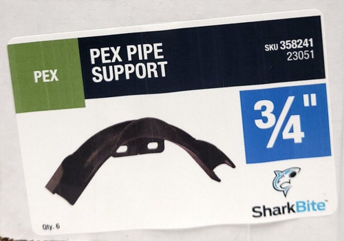 SharkBite PEX 3/4" Pipe Bend Support Polymer Bracket, 23051 Case of 6