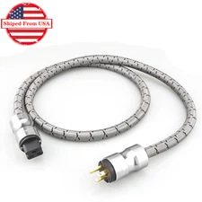 5N OFC Pure Copper Cord with US Plug IEC C19 Connector HIFI Audio Power Cable