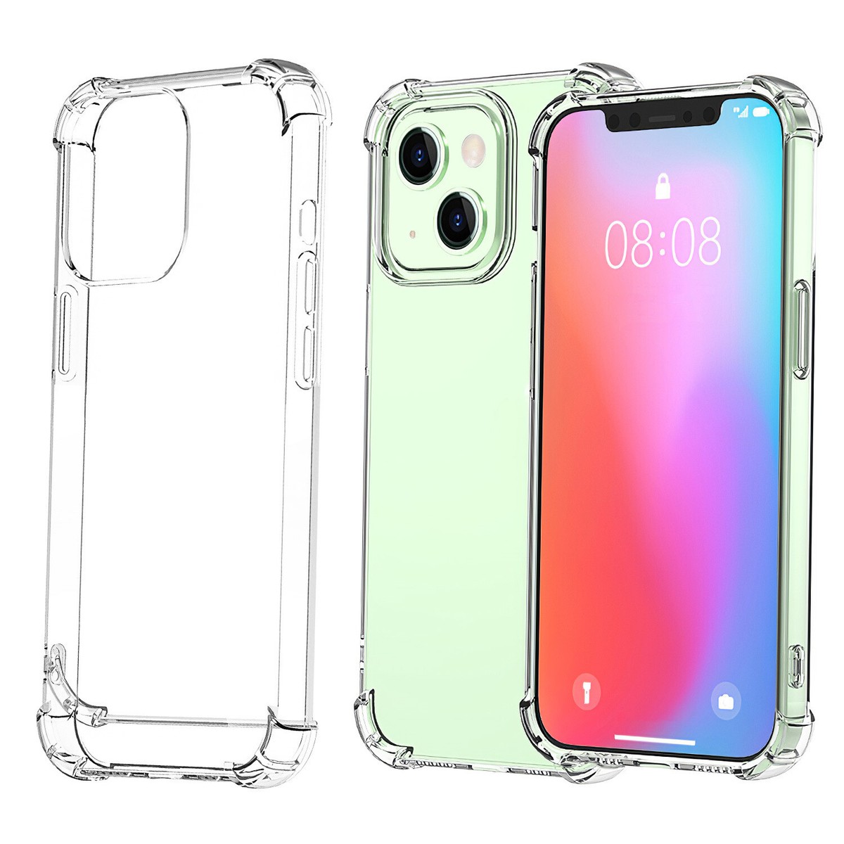 Shockproof Clear Phone Case Soft Tpu Transparent Phone Cover Anti-Shock Ultra Thin Phone Cas, 13Pro
