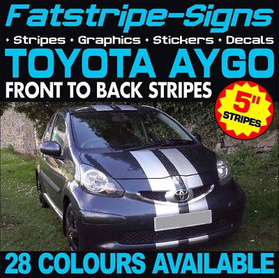 passend für Toyota Aygo Streifen Grafik Aufkleber Decals TRD XP10 XP90 XP130 XP150