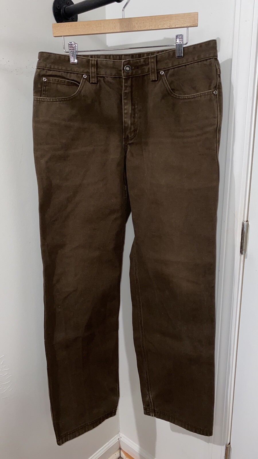 Duluth Trading Heavyweight Fire Hose Relaxed Fit Pants Size 36x36 Brown
