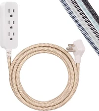 Cordinate 3 Outlet Power Strip Surge Protector Indoor Outdoor Extension Cord 16 