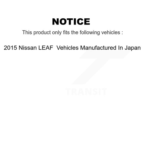 Front Rear Disc Brake Caliper Rotors And Ceramic Pads Kit (10Pc) For Nissan LEAF - Picture 3 of 10