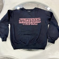 Stranger Things Black Sweatshirt Womens Size Medium Netflix Show