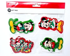 Disney Mickey & Minnie Holiday Christmas Presents 16 Gift Tags New