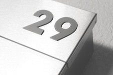 Hausnummer Briefkasten Haustür Sprechanlage 65 mm Silber 0-9 a b c d e f g h