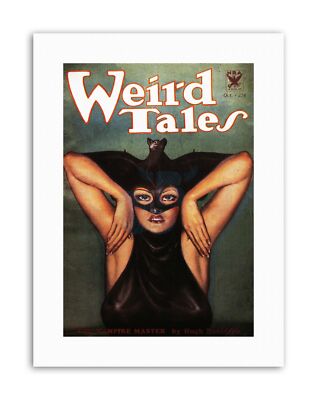 Comic Buch Cover Weird Tales Vampir Frau Fledermaus USA Leinwand Kunstdruck