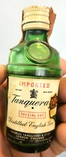 Tanqueray Empty 1/10 Pint Glass Bottle Distilled English Gin
