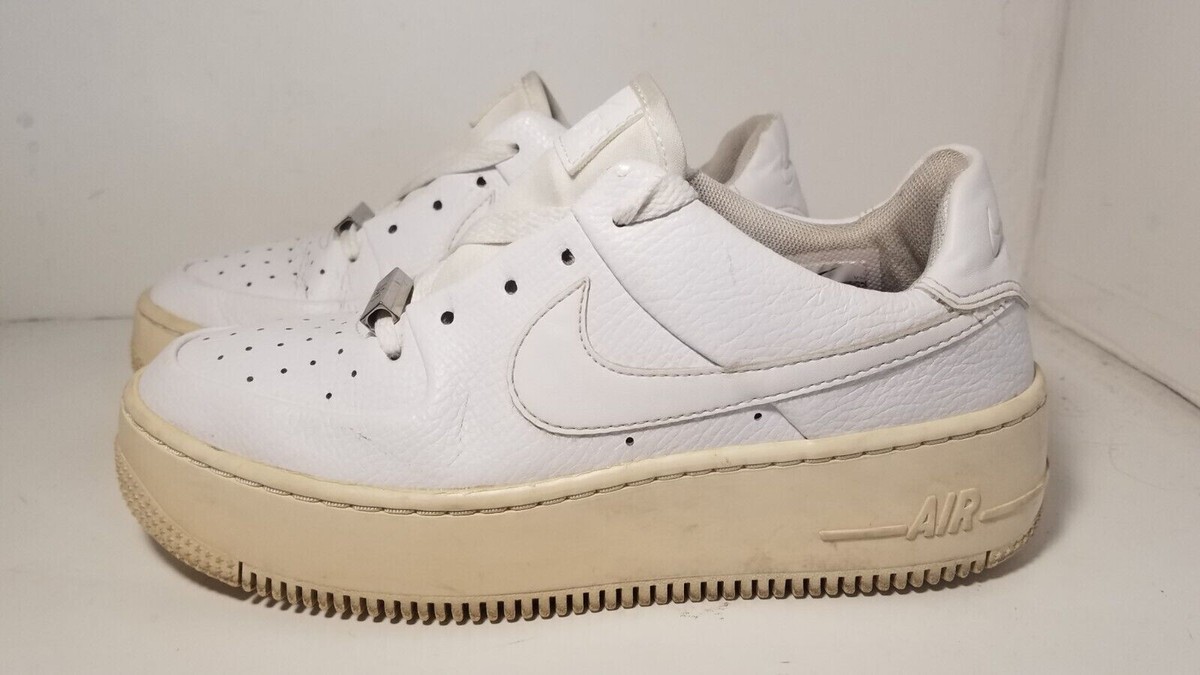 Nike Air Force 1 Low Sage White Shoes Womans 6.5 | eBay