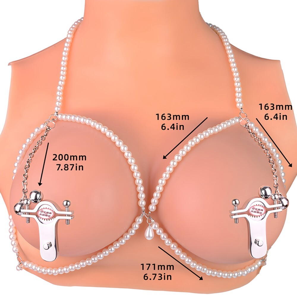 Adjustable Nipple Clamps  Breast Stimulator Metal  Leather  BDSM Flirting Gear