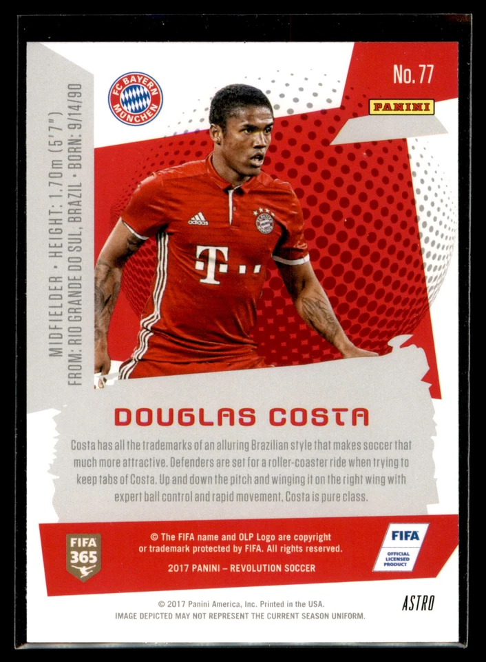 2017 Panini Revolution Soccer ASTRO #77 Douglas Costa - FC Bayern Munich - Image 2 of 2