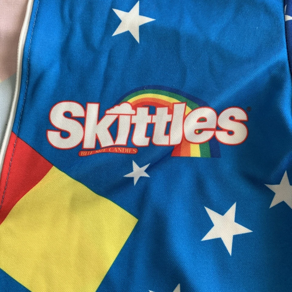 Camiseta deportiva de ciclismo vintage talla M Skittles Team EE. UU. azul descendiente multi Coolmax/poliéster Foto 3 de 4